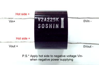 Soshin V2A superb capacitor for power bypass coupling